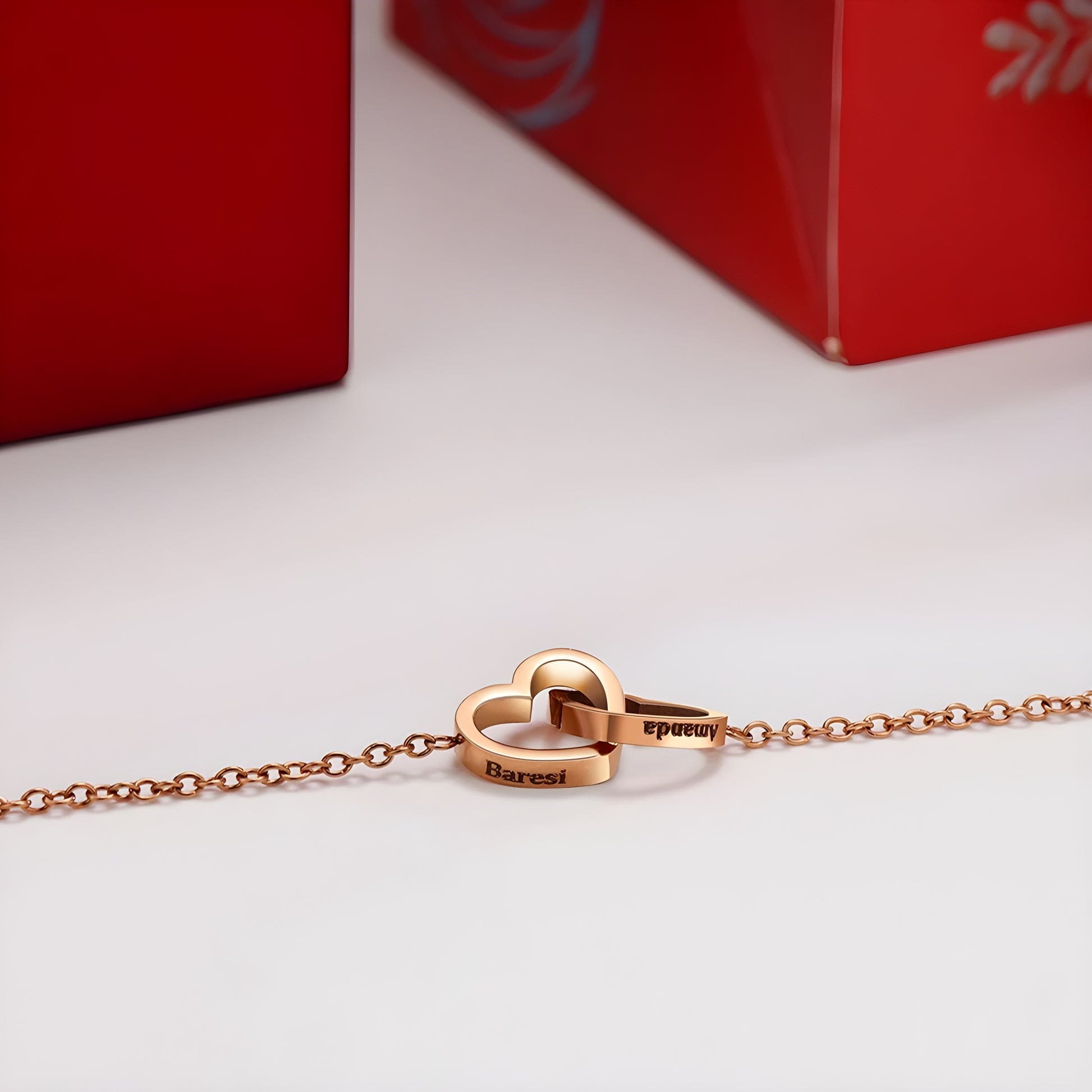 Engraved Necklace – With Real Rose – For My Love