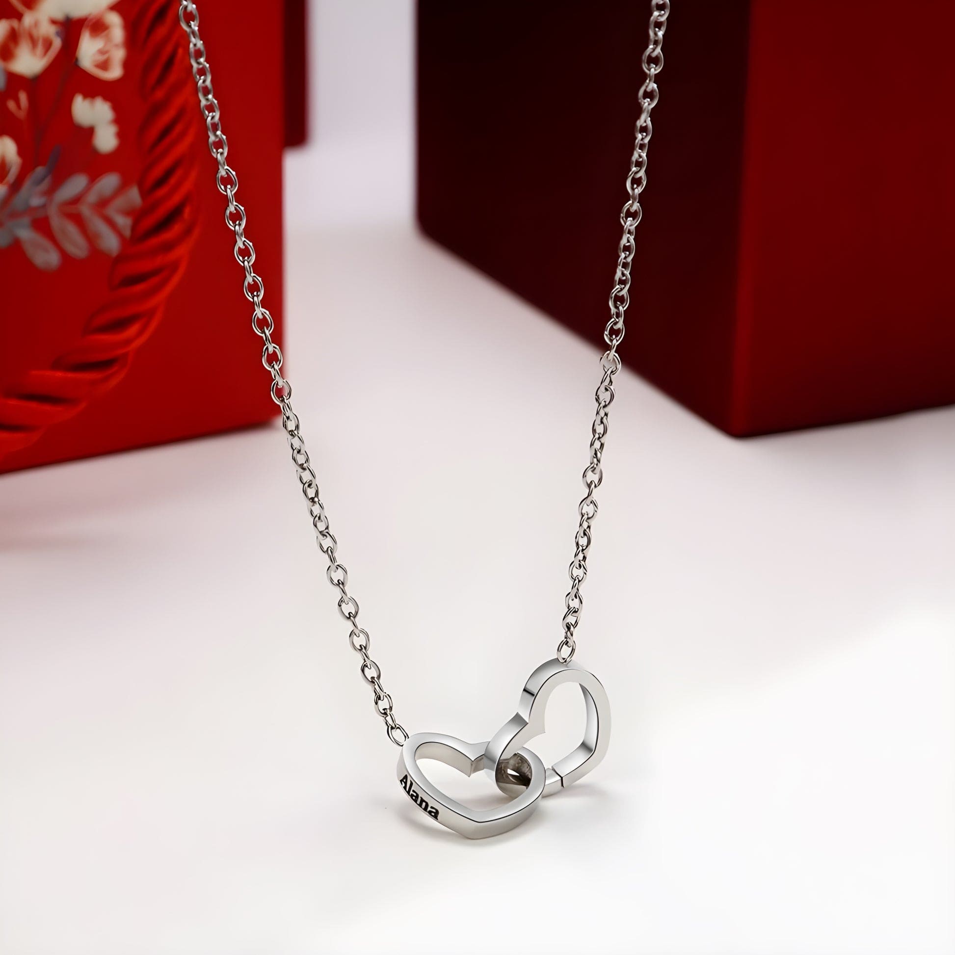 Engraved Necklace – With Real Rose – For My Love