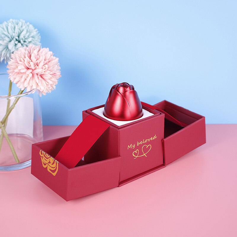 Diamond Stone Necklace + Rose Box