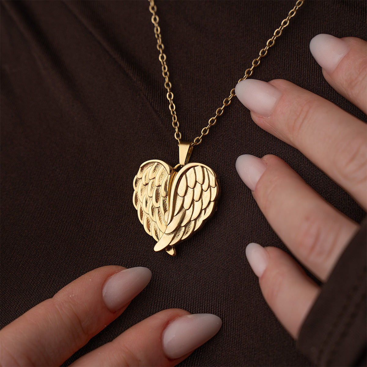 Personalized My Angel Necklace 925 Sterling Silver + Gift Box with 6 Roses