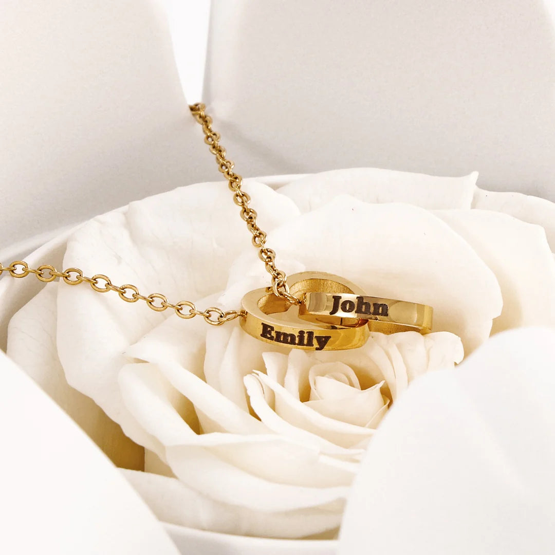 Heart Ring & Necklace Set β With Real Rose Bear Giftbox