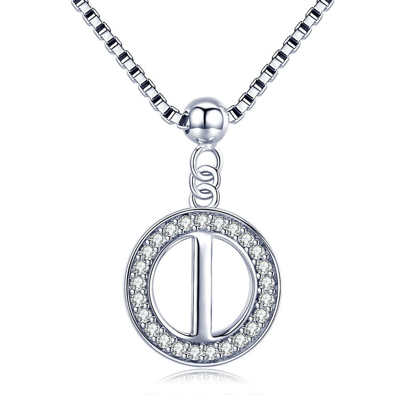 925 Silver Initial Letter Necklace