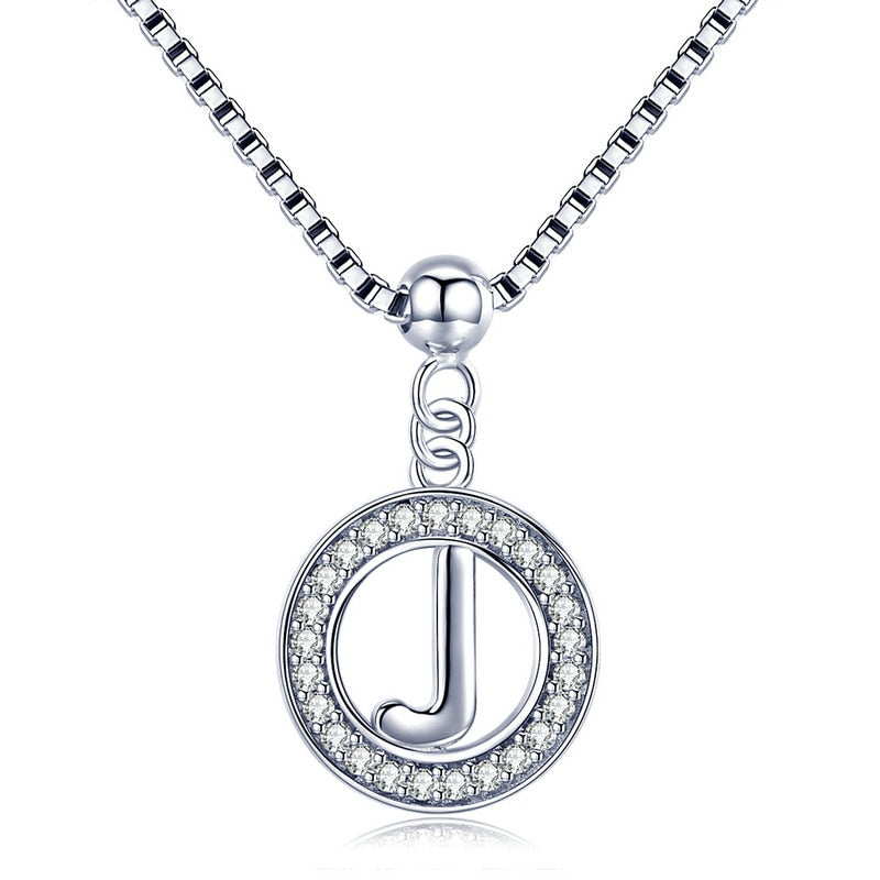 925 Silver Initial Letter Necklace
