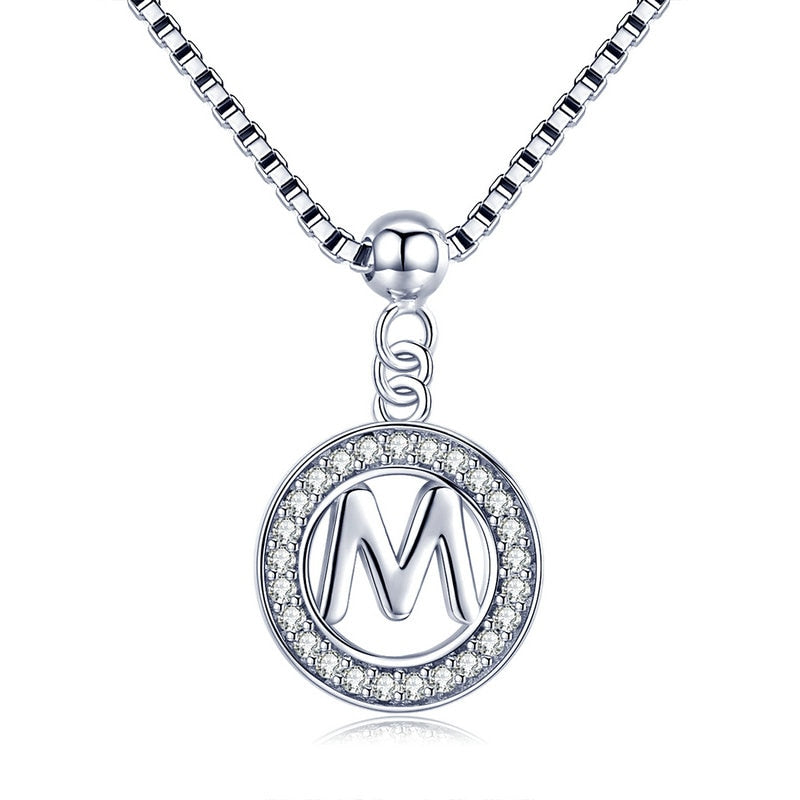 925 Silver Initial Letter Necklace