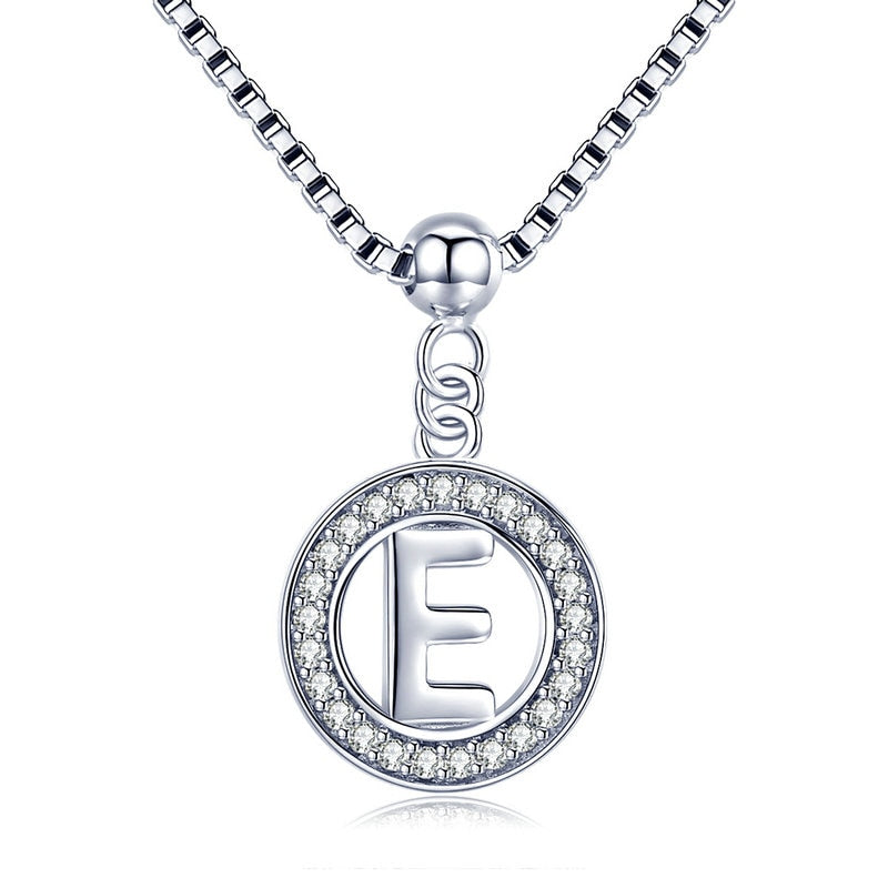 925 Silver Initial Letter Necklace
