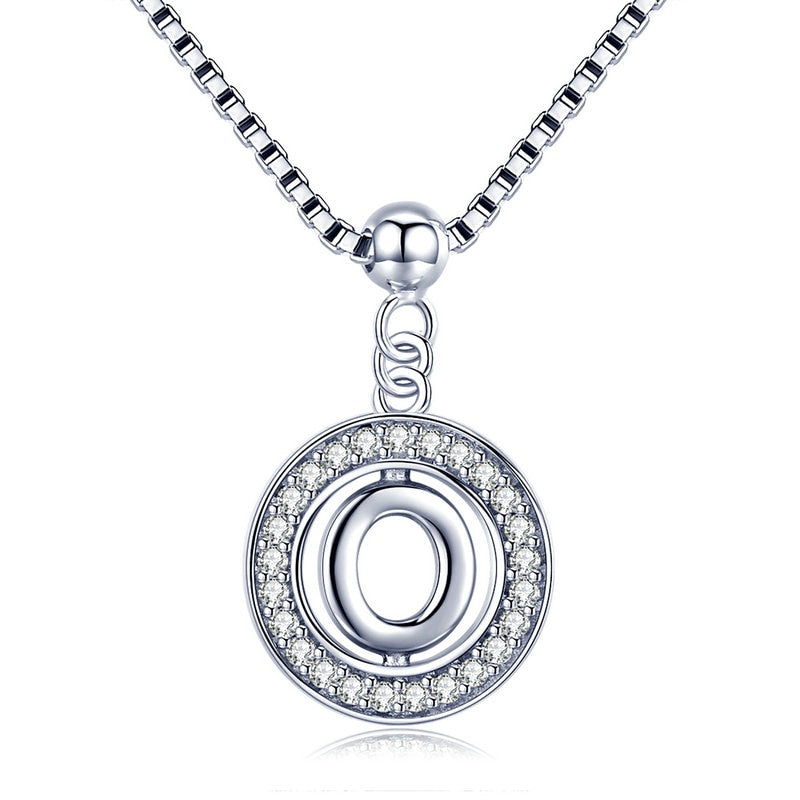 925 Silver Initial Letter Necklace