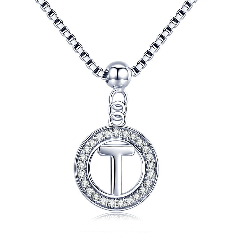 925 Silver Initial Letter Necklace