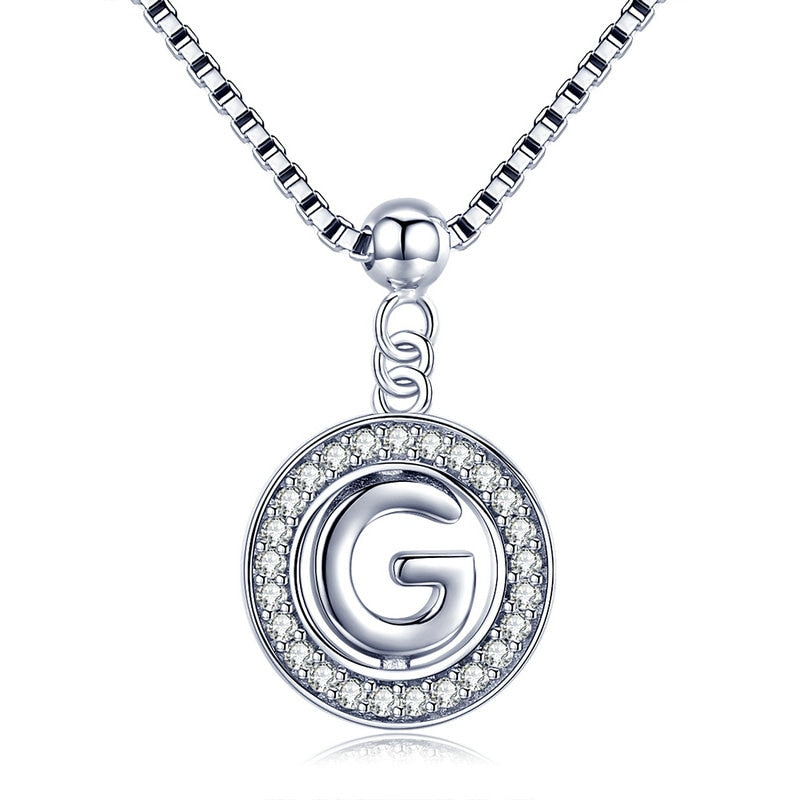 925 Silver Initial Letter Necklace