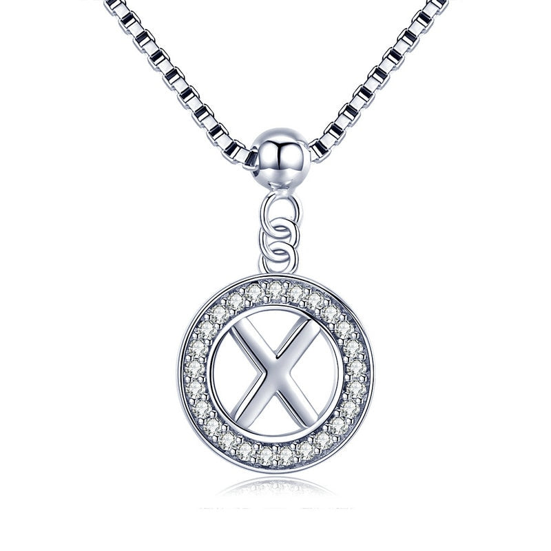 925 Silver Initial Letter Necklace