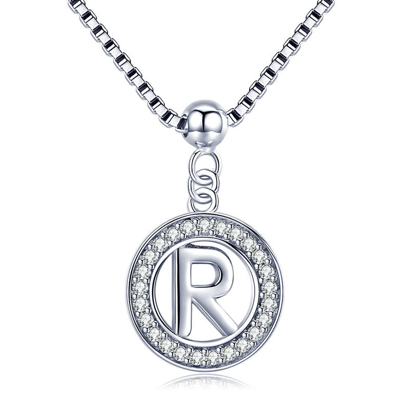 925 Silver Initial Letter Necklace