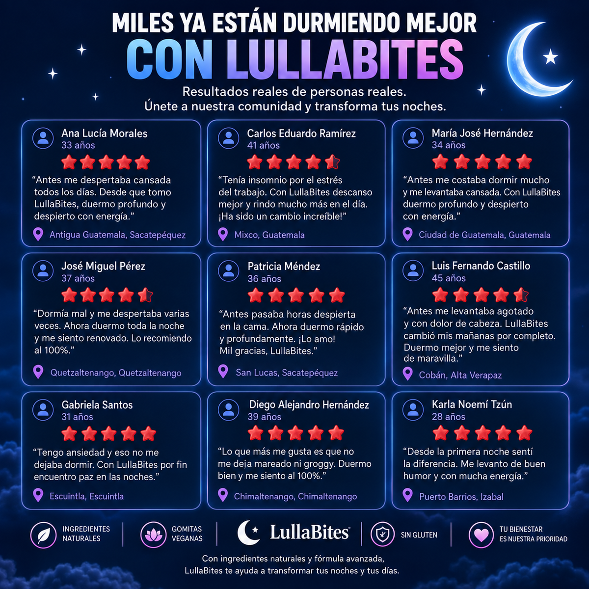 LullaBites · Gomitas para Dormir sin Melatonina