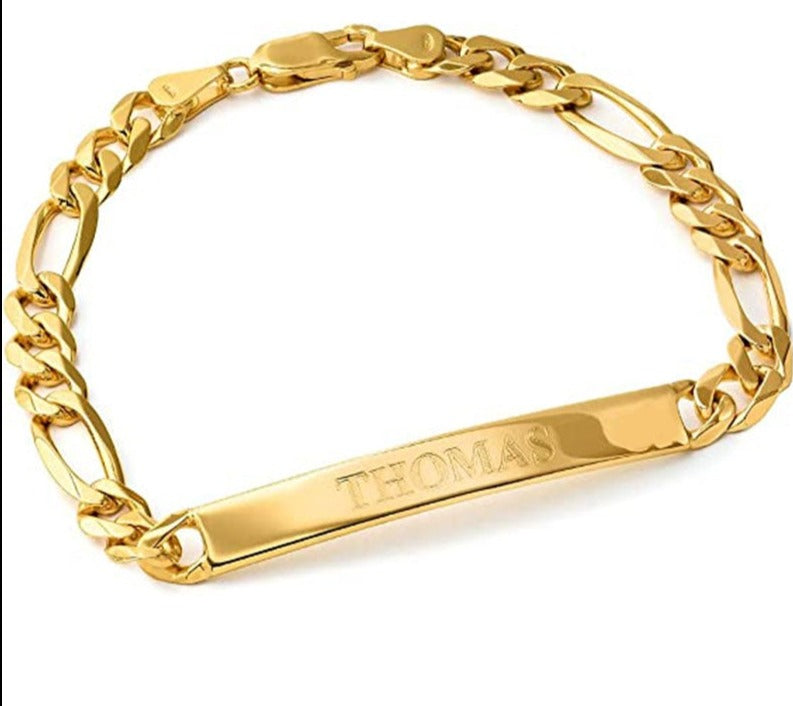 Personalized Text Bracelet – Made in 14K Gold