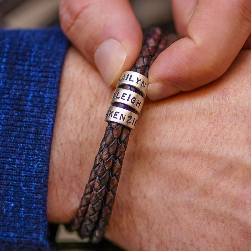 Leather Bracelet – Personalized with Text