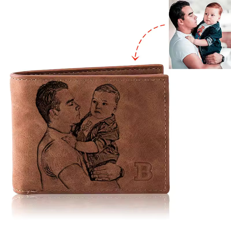 Personalized Leather Wallet with Photo