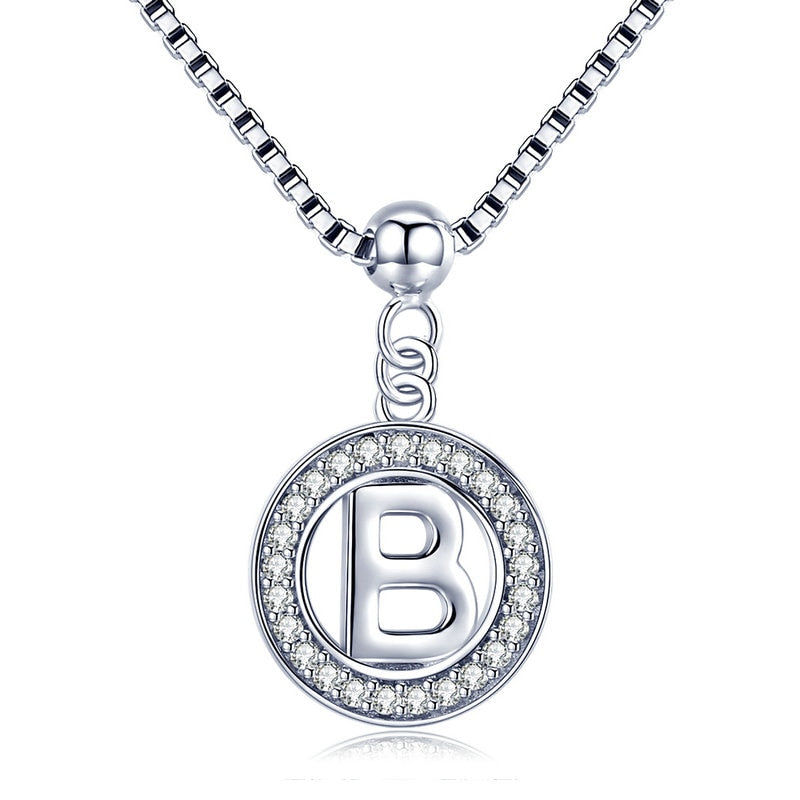 925 Silver Initial Letter Necklace